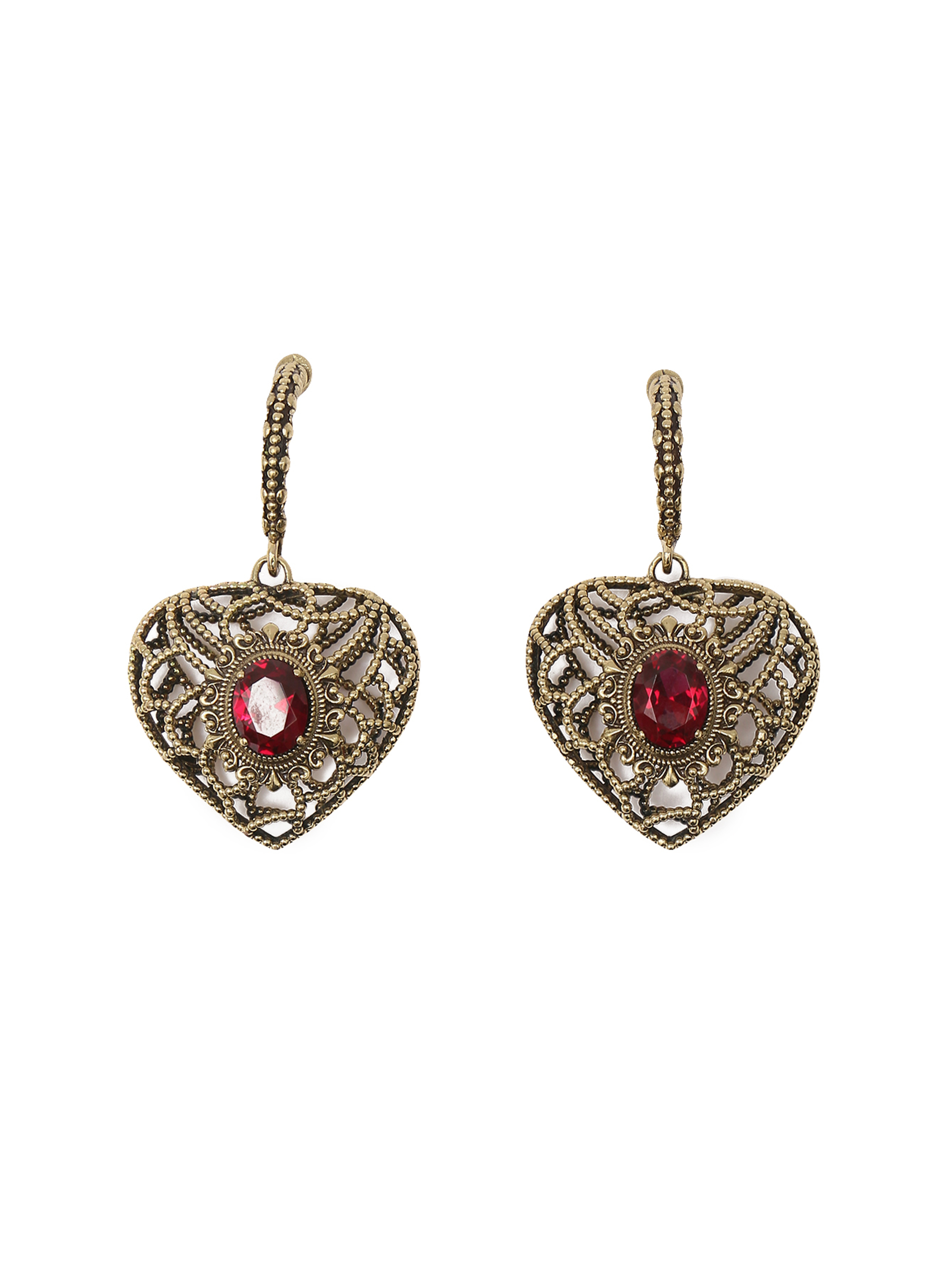 Серьги из металла с фианитом