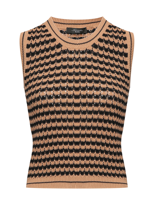 Weekend Max Mara Трикотажный топ из хлопка с узором
