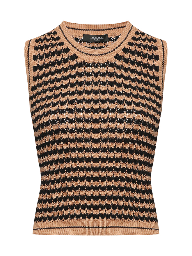 Weekend Max Mara Трикотажный топ из хлопка с узором