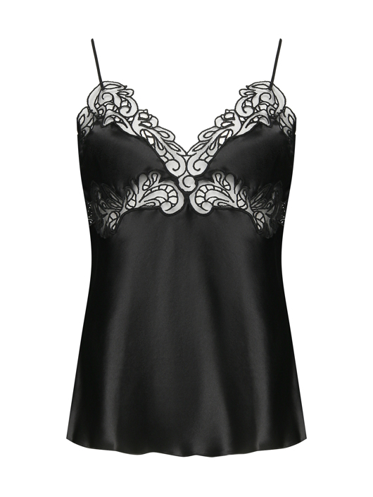 Ermanno Scervino Топ из шелка с вышивкой