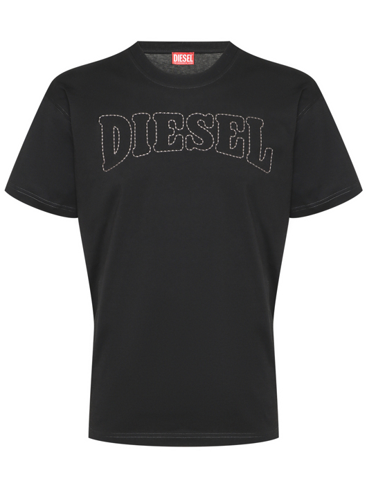 Diesel Футболка из хлопка с вышивкой