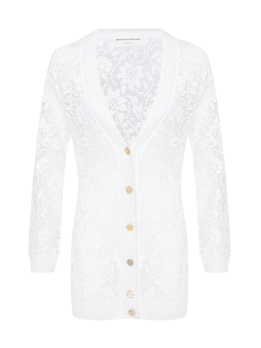 Ermanno Scervino Кардиган из хлопка с вышивкой