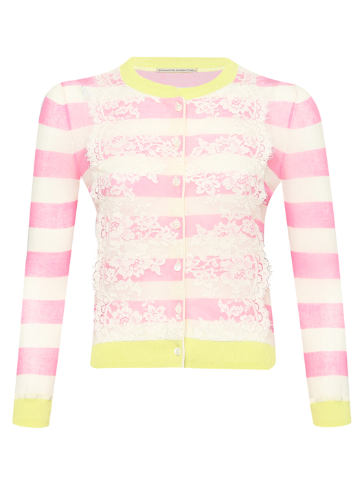 Ermanno Scervino Кардиган с кружевной отделкой