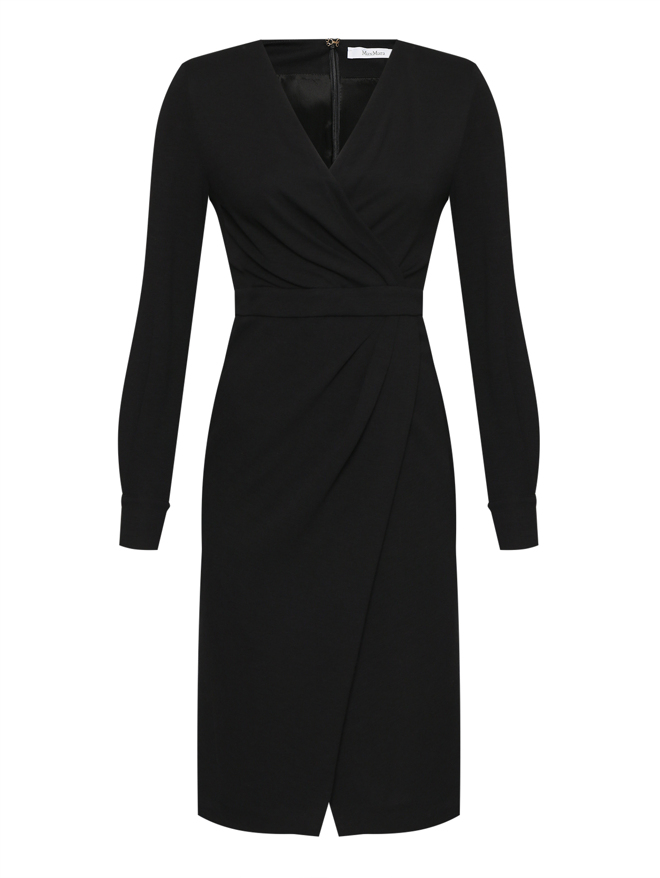 Max Mara Однотонное платье-миди с запахом