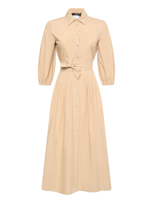 Weekend Max Mara Платье-макси из хлопка с поясом
