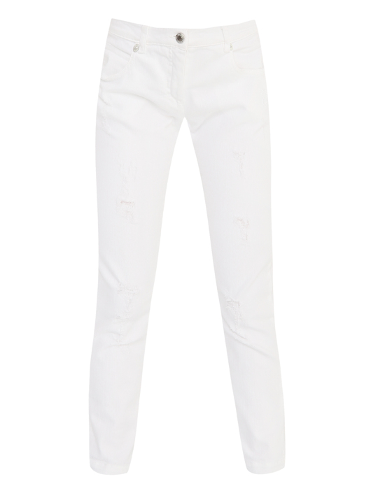 Ermanno Scervino Junior Джинсы-скинни с вышивкой