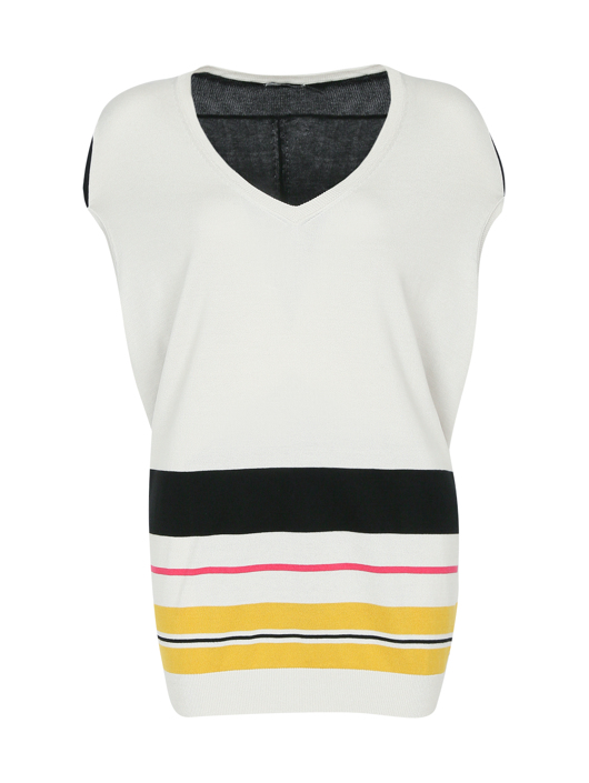 Iceberg Джемпер из шелка и хлопка свободного кроя с узором