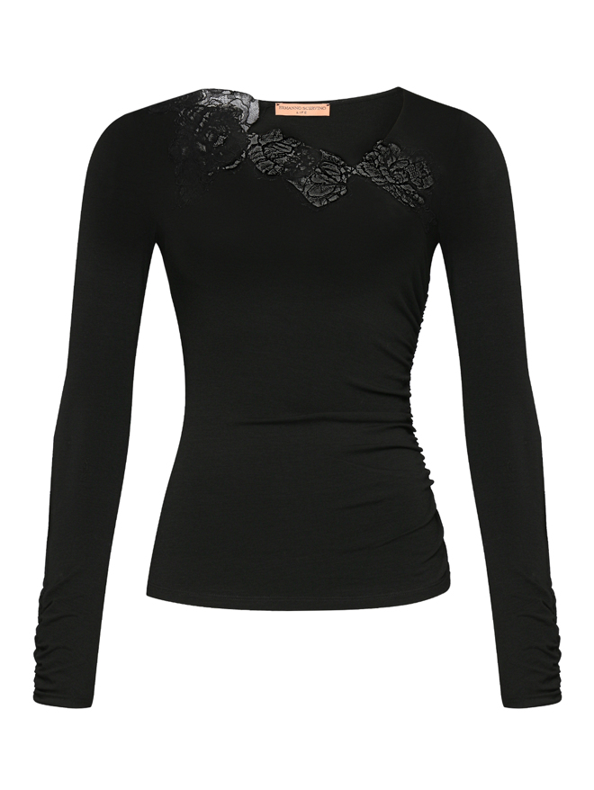 Ermanno Scervino Лонгслив с кружевной отделкой