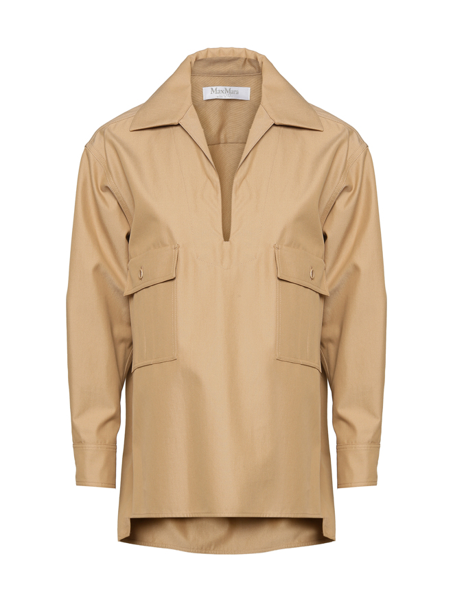Max Mara Блуза-рубашка из плотного хлопка