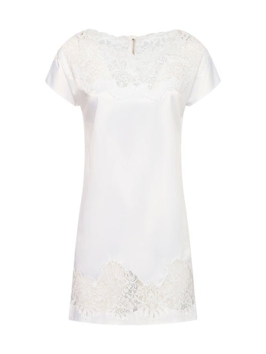 Ermanno Scervino Платье из хлопка с кружевом