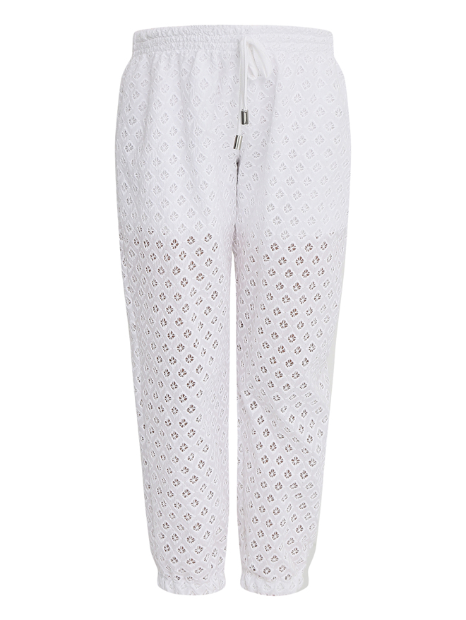 Ermanno Scervino Junior Прямые брюки из хлопкового кружева