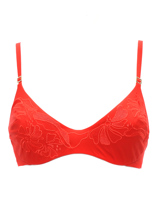 La Perla Однотонный купальник верх с вышивкой