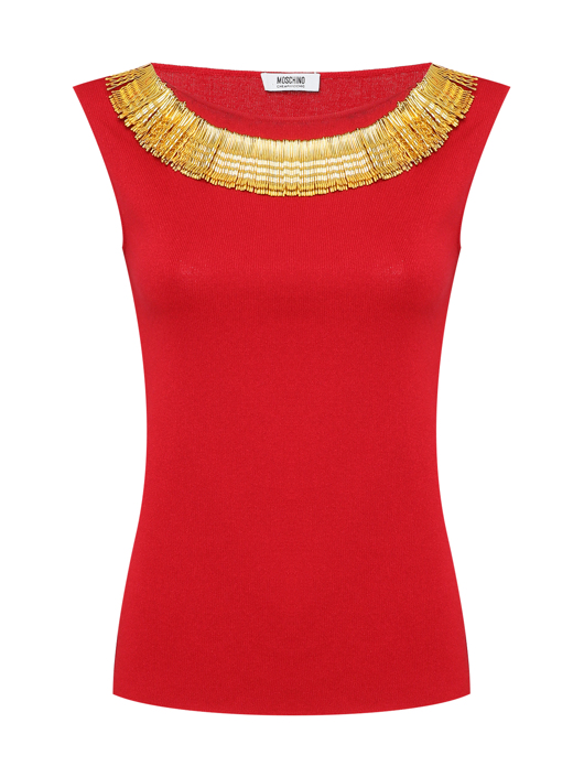 Moschino Cheap&Chic Трикотажный топ с декором