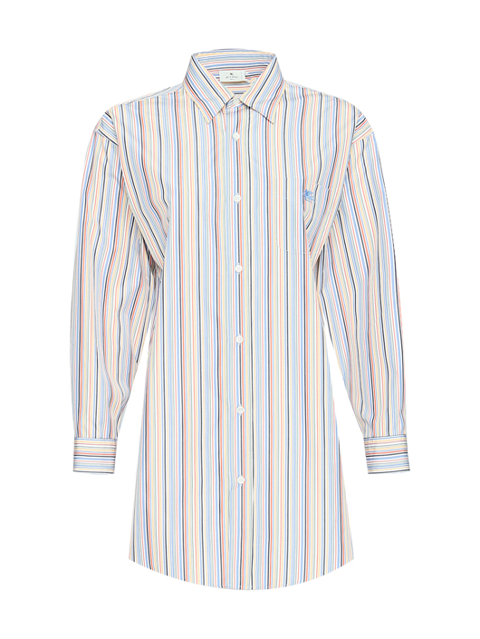 Etro Рубашка из хлопка с узором полоска