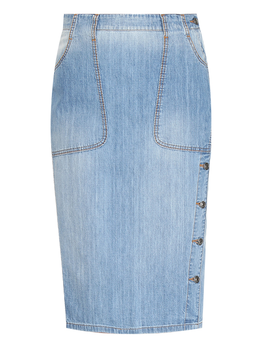 Ermanno Scervino Юбка из денима с отстрочкой