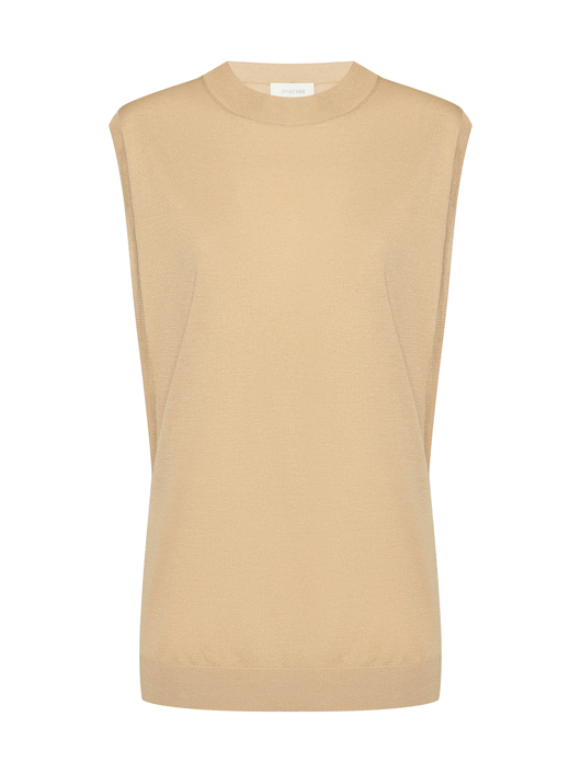 Sportmax Однотонный жилет из шерсти и шелка