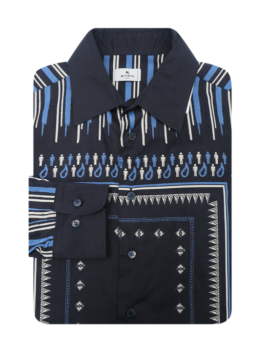 Etro Рубашка из хлопка с узором