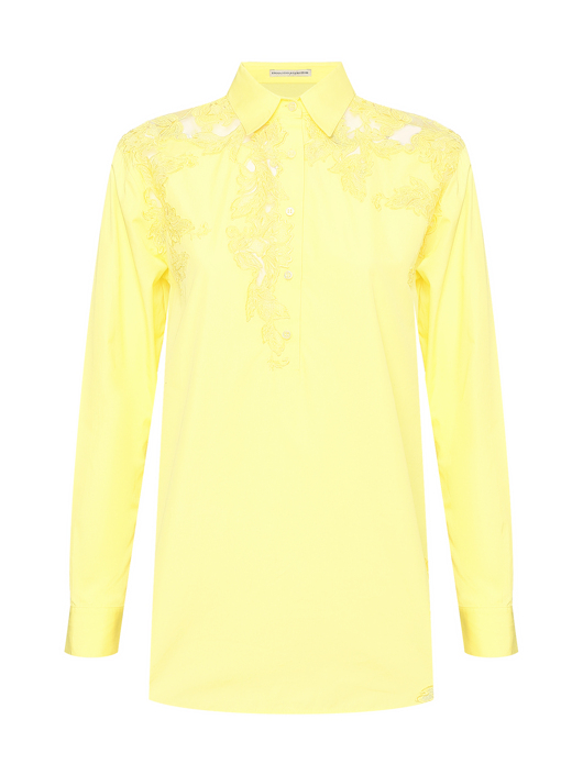 Ermanno Scervino Рубашка из хлопка с кружевом