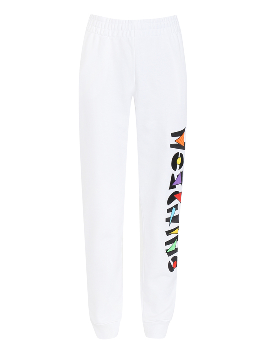 Moschino Трикотажные брюки из хлопка декорированные вишивкой