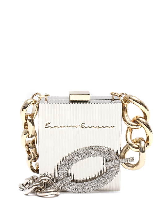 Ermanno Scervino Мини-сумка из металла декорированная стразами