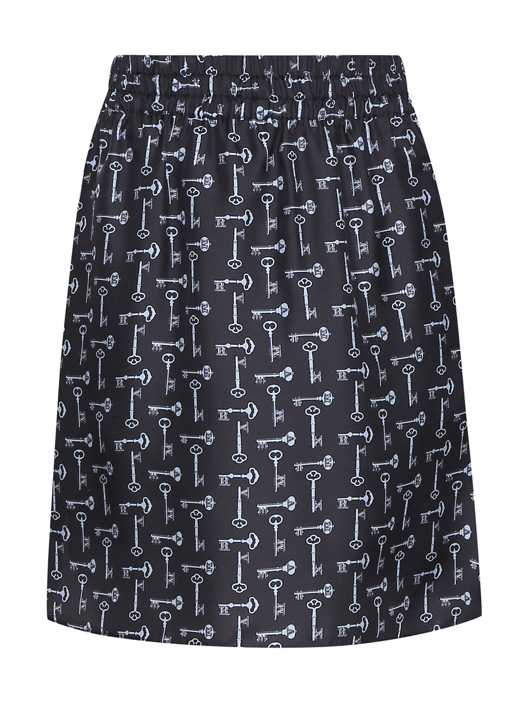 Max Mara Юбка из шелка на резинке с узором