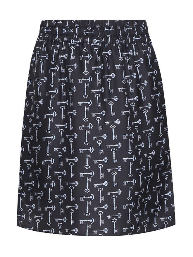 Max Mara Юбка из шелка на резинке с узором