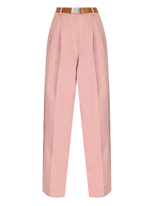 Max Mara Брюки с ремнем из льна