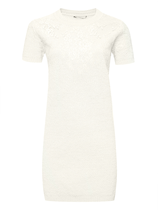 Ermanno Scervino Трикотажное платье с кружевным декором