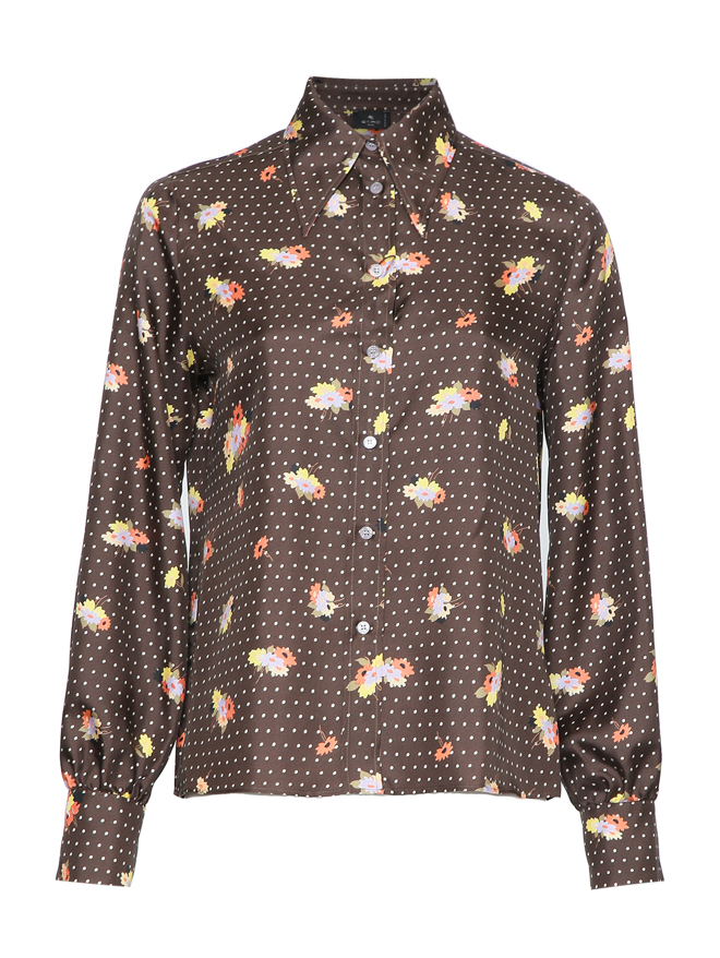 Etro Блуза из шелка с узором