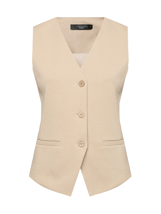 Weekend Max Mara Жилет из хлопка однобортный