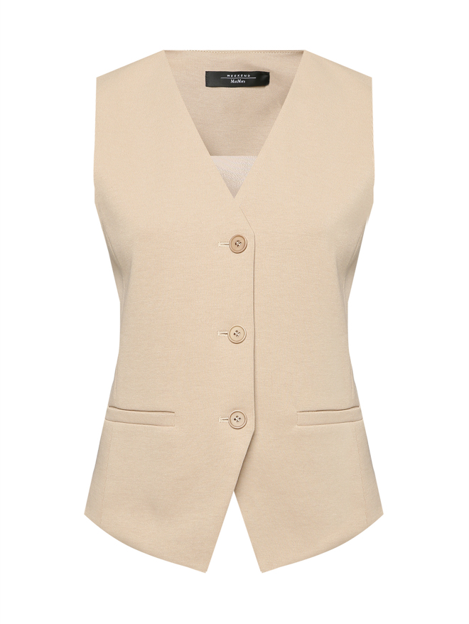 Weekend Max Mara Жилет из хлопка однобортный