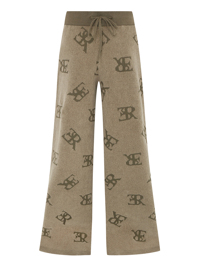 Ermanno Scervino Junior Трикотажные брюки из хлопка с узором