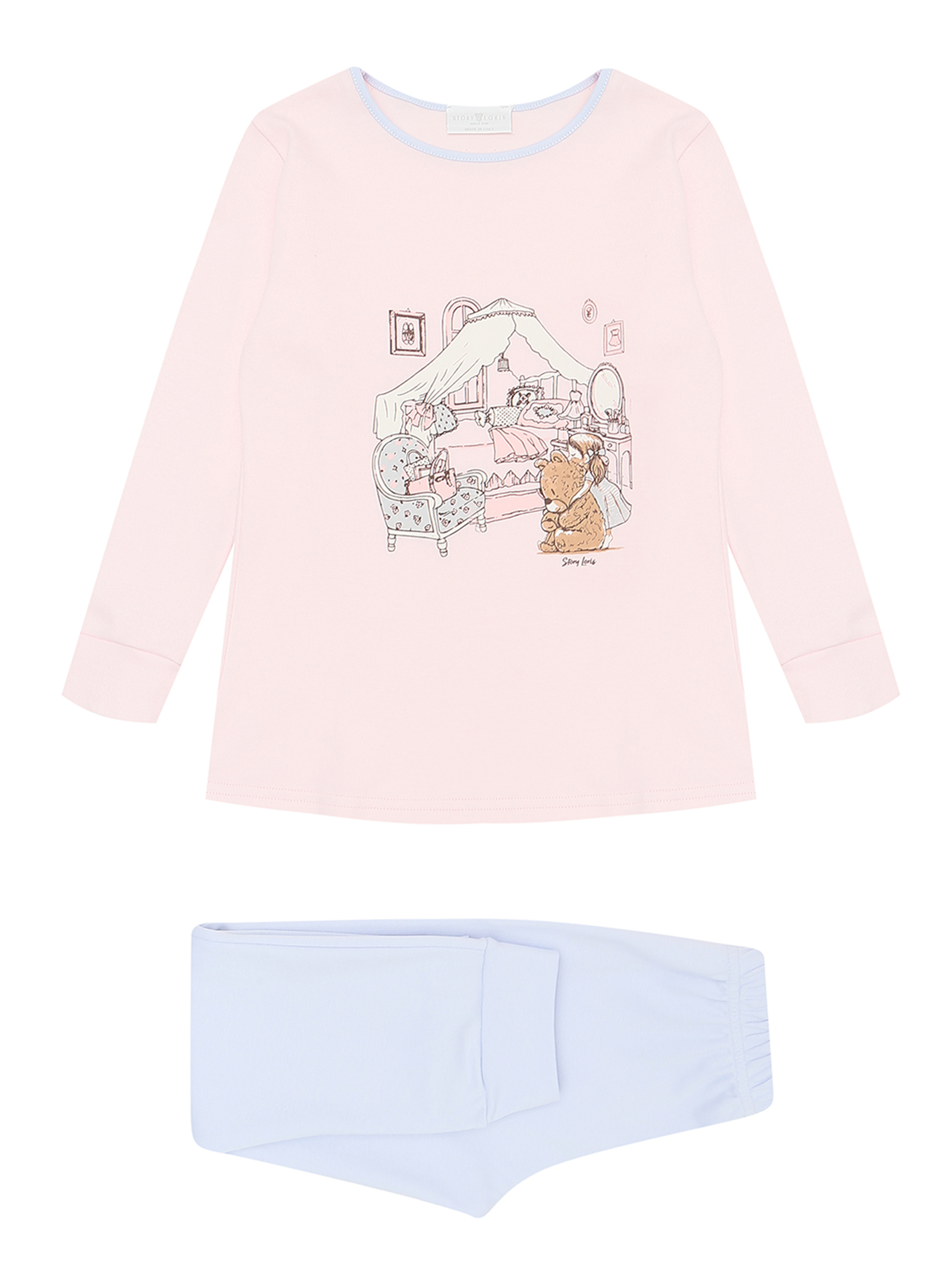 Хлопковая пижама с принтом