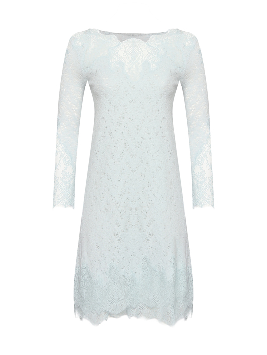 Ermanno Scervino Платье из шерсти с кружевом