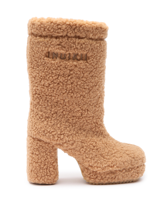 Inuikii Сапоги из шерсти и кожи Curly High Heel