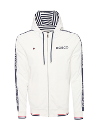 BOSCOBOSCO Толстовка из хлопка на молнии с капюшоном
