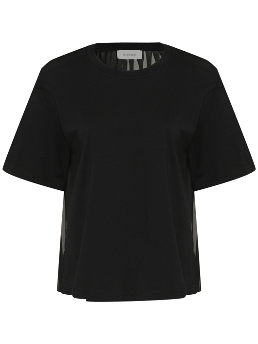Sportmax Топ из хлопка с короткими рукавами