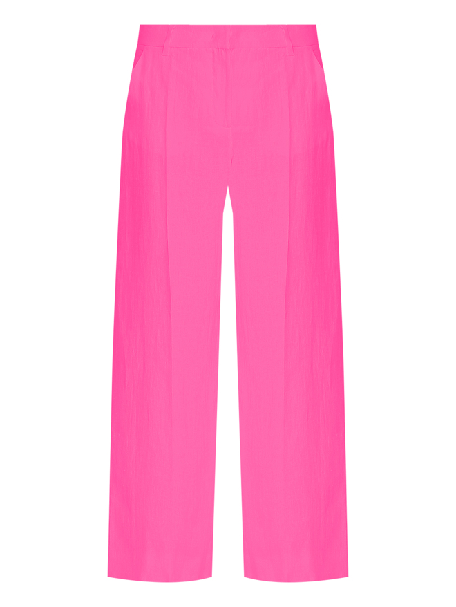 Weekend Max Mara Брюки из льна широкого кроя