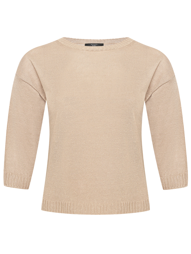 Weekend Max Mara Джемпер из льна с круглым вырезом