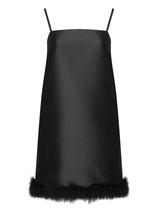 Sportmax Мини-платье с перьями