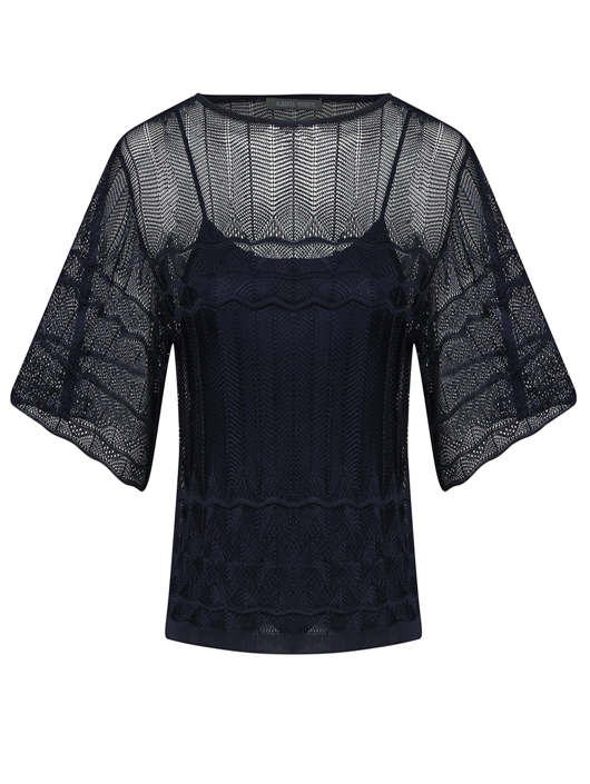 Alberta Ferretti Джемпер ажурной вязки