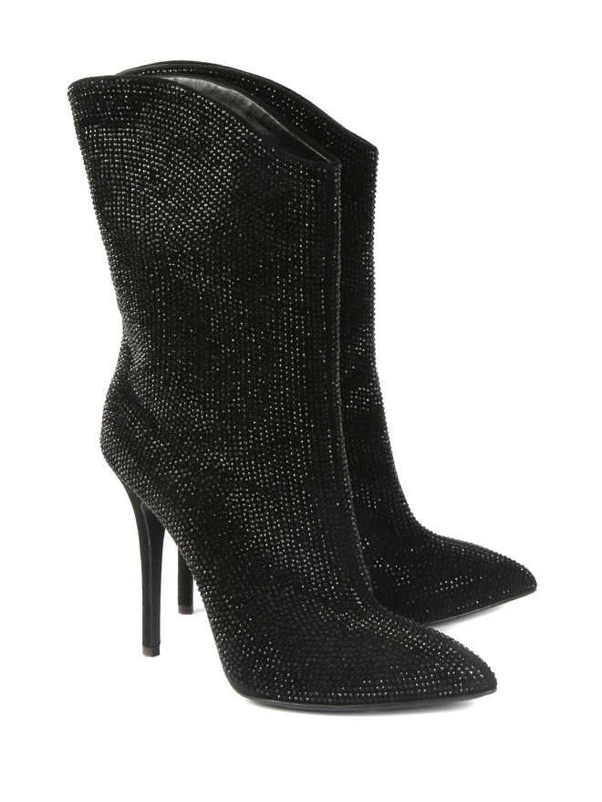 Giuseppe Zanotti Полусапоги из кожи декорированные кристаллами
