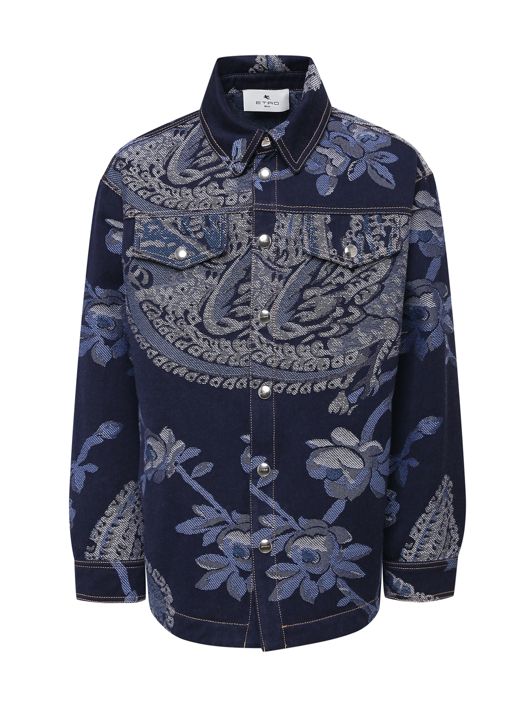 Etro Куртка из денима с узором