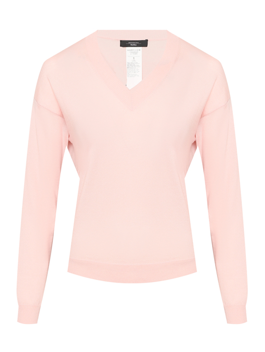 Weekend Max Mara Джемпер из шерсти с V-образным вырезом