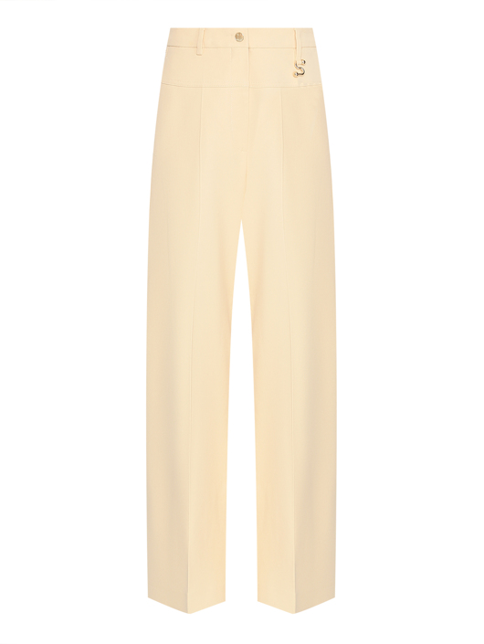 Sportmax Брюки широкого кроя из хлопка