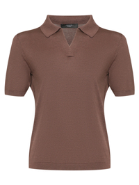Weekend Max Mara Трикотажное поло из шелка и хлопка