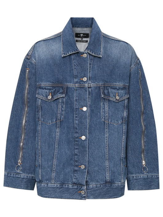 7 For All Mankind Куртка из денима с карманами