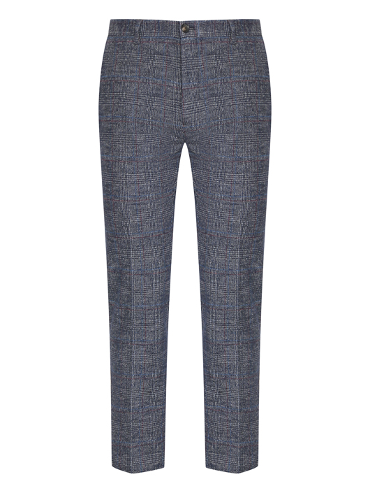 Etro Брюки из шелка и шерсти с узором