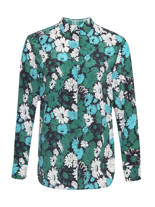 Paul Smith Блуза из шелка с цветочным узором