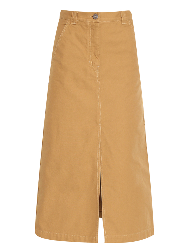 Weekend Max Mara Юбка из хлопка с разрезом